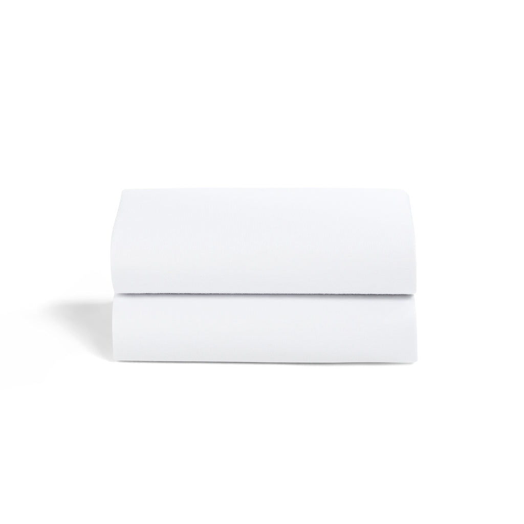 Snüz Beistellbett 2er-Pack Spannbettlaken - White