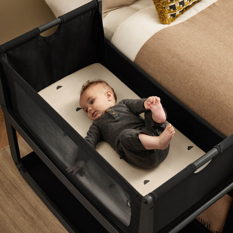 Snüz Beistellbett 2er-Pack Spannbettlaken - Sand / Cloud