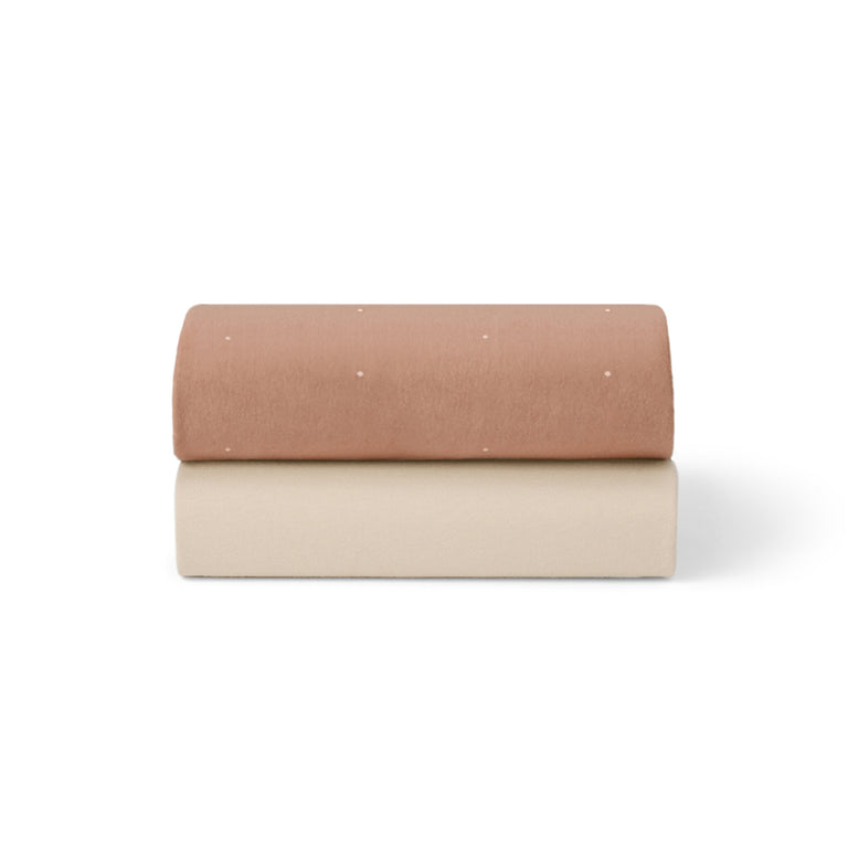 Snüz Beistellbett Spannbettlaken 2er-Pack - Blush / Dot